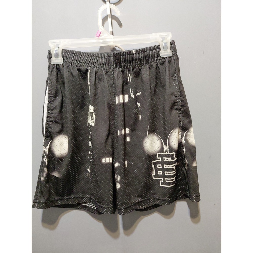 Eric Emanuel EE Basketball Shorts Black Mesh Skyline Medium 28